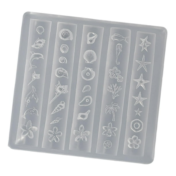 Modelo de silicona para uñas, tallado, suministros para uñas de moda, arte de uñas con temática oceánica, herramientas para artes y manualidades.