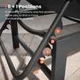 thumbnail image 4 of Pellebant Outdoor Chaise Lounge Chairs, 5-Position Adjustable, Set of 4, Black, 4 of 8