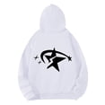 thumbnail image 6 of Valora Men Sweatshirt Men's Hooded Sweatshirt for Casual Style with European Embroidery Versatile Hoodie Cardigan Top for Men and Women White 2XL, 6 of 7