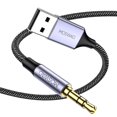 thumbnail image 1 of shiyou-USB to Audio Jack Adapter, USB Male to 3.5mm Male AUX Stereo Audio Converter, Nylon Braided USB AUX Cable Compatibility with PC, Laptop, Windows, Mac OSX,Linux,Home Stereo,Headphone,Speaker, 1 of 4