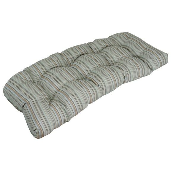 Blazing Needles 42-inch by 19-inch Premium Olefin Tufted Outdoor Loveseat Cushion