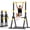 Yellow, variant on SogesPower Foldable Triangular Structure Pull Up Station , Free Standing Power Tower Pull Up Bar Dip Station Adjustable Height Strength Training Workout Equipment, Support 500lbs, Black&Yellow