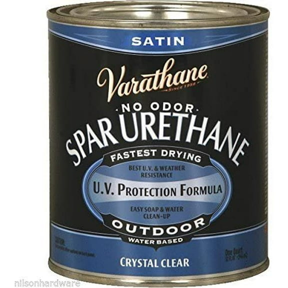 Varathane Exterior Spar Urethane Satin Finish - Water-Based - 1 Qt