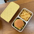 thumbnail image 4 of Stainless Steel Snack Containers, Ongmies 2 Compartment Snack Containers, 450Ml Stainless Steel Lunch Box, Double Grid with Silicone Sealing Cover, 4 of 4