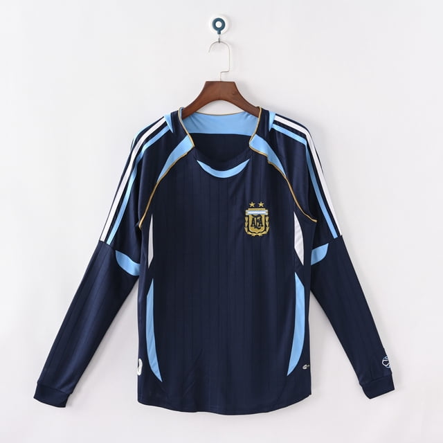 2006 Argentina Away Long Sleeve Football Classic Jersey