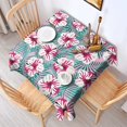 thumbnail image 2 of Pioneer Flower Floral Print Pattern Square Tablecloth,Waterproof Square Table Cover,Wipeable Spillproof Washable Table Cover for Home Kitchen Party Decor 52"x52"(132x132cm), 2 of 6