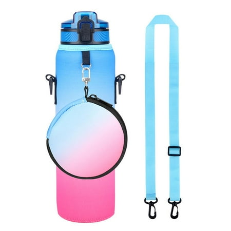 

Fovolat Insulated Bottle Protector|Water Bottle Tote Carrier|Insulated Water Bottle Holder With Shoulder Strap And Pouch Water Bottle Accessories
