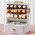 thumbnail image 4 of Makeup Organizer Drawer with Large Space, Easy to Storage, Top Groove Design, Dustproof Drawers, Slant In Design, Space Saving for Jewelry, Lipstick and Cosmetics, 4 of 5