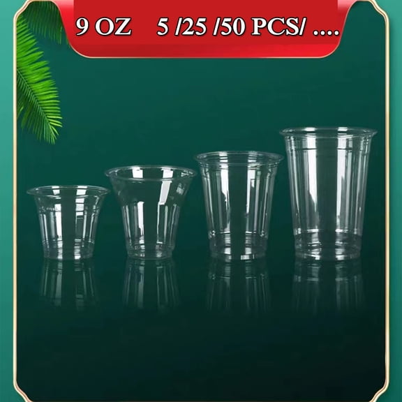 9 OZ Clear Disposable Plastic Cups, Various Pack Clear Plastic Cups Tumblers, Heavy-duty Party , Disposable Cups for Wedding, Thanksgiving, Christmas, Mother's Day