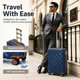 thumbnail image 3 of Rosamo 5 Piece Expandable Hard Shell Luggage,20/24/28 Inch Lightweight Suitcase with TSA Lock Spinner Wheel and Travel Bag,PC+ABS Material, 3 of 11
