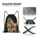 thumbnail image 4 of Fotbe Squirrels Eating Peanuts On The Tree Bolsa Mochila con Cordón Estampada, Bolsa de Gimnasio Deportiva, Bolsa Cinch, Bolsa con Cordón para Hombres y Mujeres-Small, 4 of 6