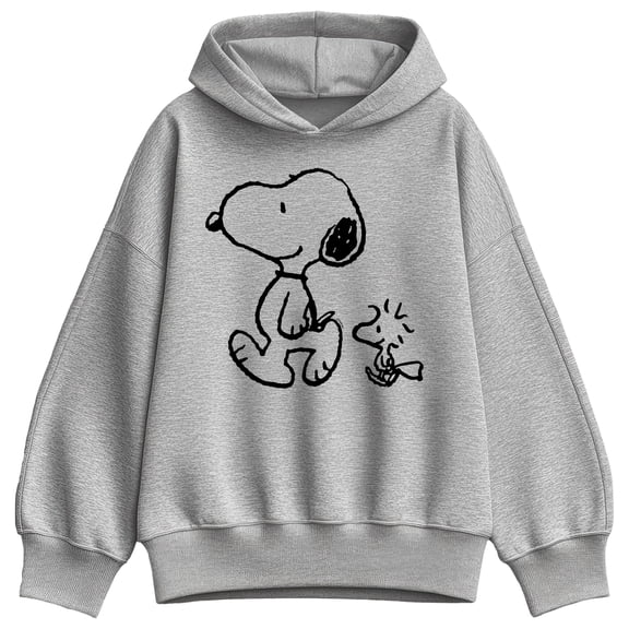 Peanuts - Snoopy Woodstock Walk - Women's Oversized Fleece Hoodie Sweatshirt