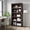 Dark cherry, variant on Sturdy Farmhouse Bookcase – 5-Tier Wooden Open Bookshelf – Tall Rustic Storage & Display for Office, Living Room, Bedroom – Dark Cherry – 31.5"W x 12.8"D x 67.4"H, 800*320*1712