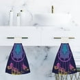 thumbnail image 7 of 1 Pcs Hanging Towels, Dish Towels Gradient Feather Absorbent Hand Towels with Hanging Loop Washcloth for Bathroom Kitchen, 7 of 7