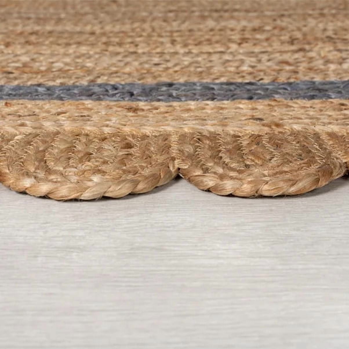 Scalloped Grace Round Jute Rug 2x2