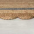 thumbnail image 4 of Scalloped Grace Oval Jute Rug 2x3, 4 of 4