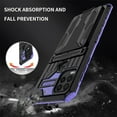 thumbnail image 6 of SaniMore for Motorola G Stylus 5G 2021 Camera Protection Case, Rugged PC Back & TPU Bumpers Cover with Invisible Sliding Card Slot & Kickstand Upgraded Military Shockproof Protective Shell, Purple, 6 of 9