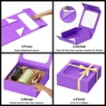 thumbnail image 4 of Caja de regalo PSHVYM morada de 19 x 19 x 8 cm con ventana, paquete de 5, 4 of 7