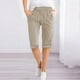 thumbnail image 1 of mfyjkho Pantalones Cortos De Entrenamiento Para Mujer, Pantalones Cinco Cuartos De Lino Con Cintura Alta, Elásticos, Con Cordón Y Bolsillo Para Mujer, De Color Liso Xxl, 1 of 9