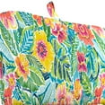 thumbnail image 5 of Jordan Manufacturing 74" x 22" Pensacola Multicolor Floral Rectangular Outdoor Chaise Lounge Cushion with Ties and Hanger Loop, 5 of 12