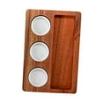 thumbnail image 2 of Tabla de quesos Plato para aperitivos con 3 cuencos redondos Bandeja decorativa de madera de acacia Bandeja para servir queso Aperitivo, 2 of 9