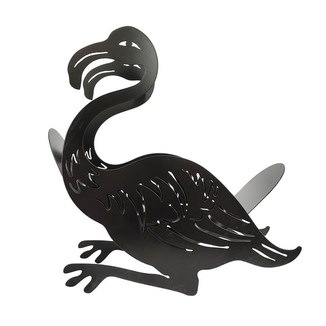 Papel higiénico en rollo, novedoso, con diseño de animales negros, para colocar de pie o en la pared Flamenco