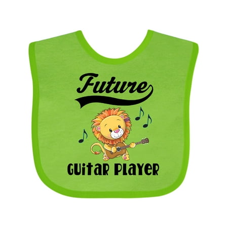 

Inktastic Future Guitar Player Music Lion Boys or Girls Baby Bib