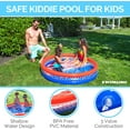 thumbnail image 4 of Americana 3 Ring Kiddie Pool 60'' X 12'' for Kids Toddlers Outdoor Indoor Fun, 4 of 6