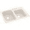 Tahiti Ivory, variant on Swan Solid Surface Kitchen Sink (33" x 22") with 3 Faucet Holes