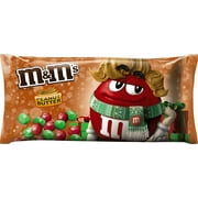 Angle View: M&M's Christmas Holiday Peanut Butter Chocolate Candy, 11.4 Oz.