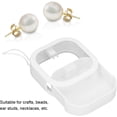 thumbnail image 2 of HUGFEGWE Hair Tie Organizer Boxes ABS Transparent Jewelry Box with Strap, Press to Open, Clear Small Containers Portable Hair Tie Holder for Rings, Earrings, Beads, Small Items(White) UA824-20945, 2 of 9