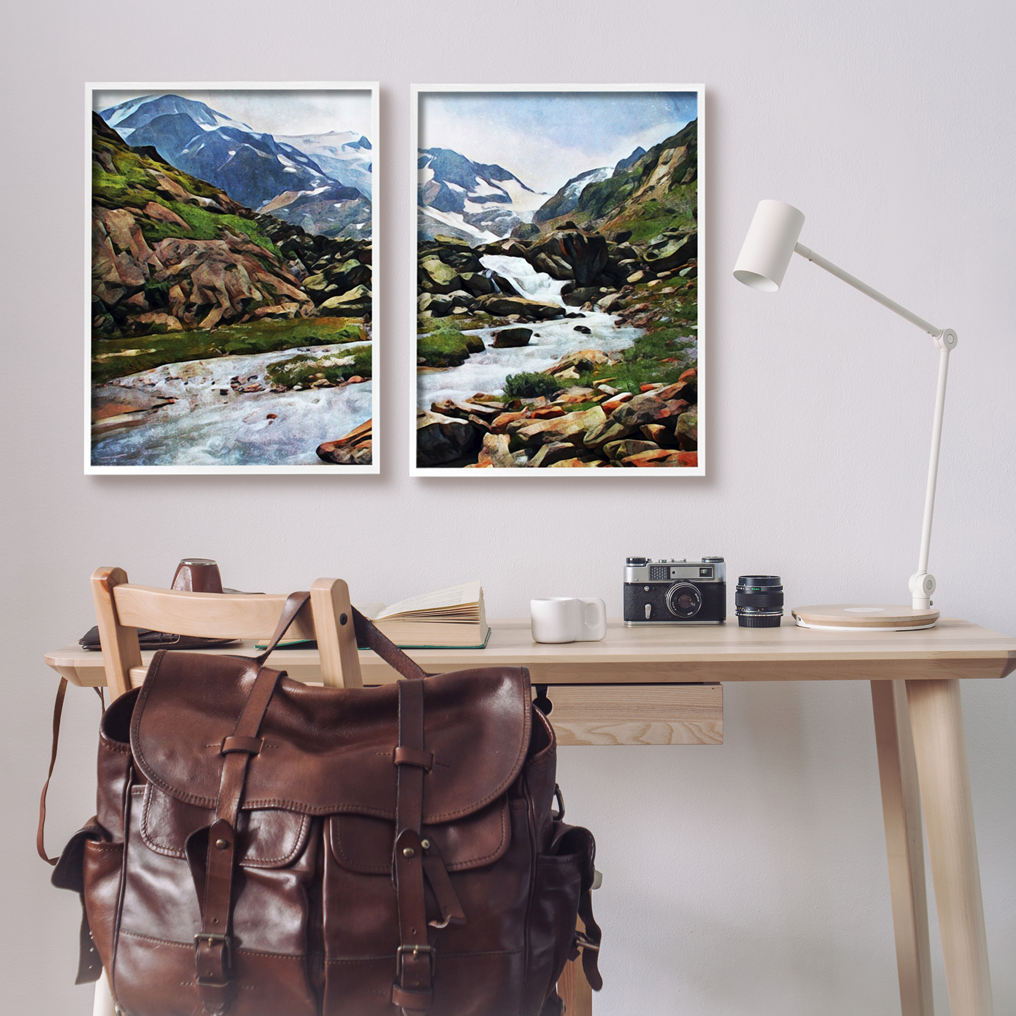 Stupell Industries Peaceful Rocky Mountains Water Landscape Painting , 24 x 30, Design by Ashley Aldridge