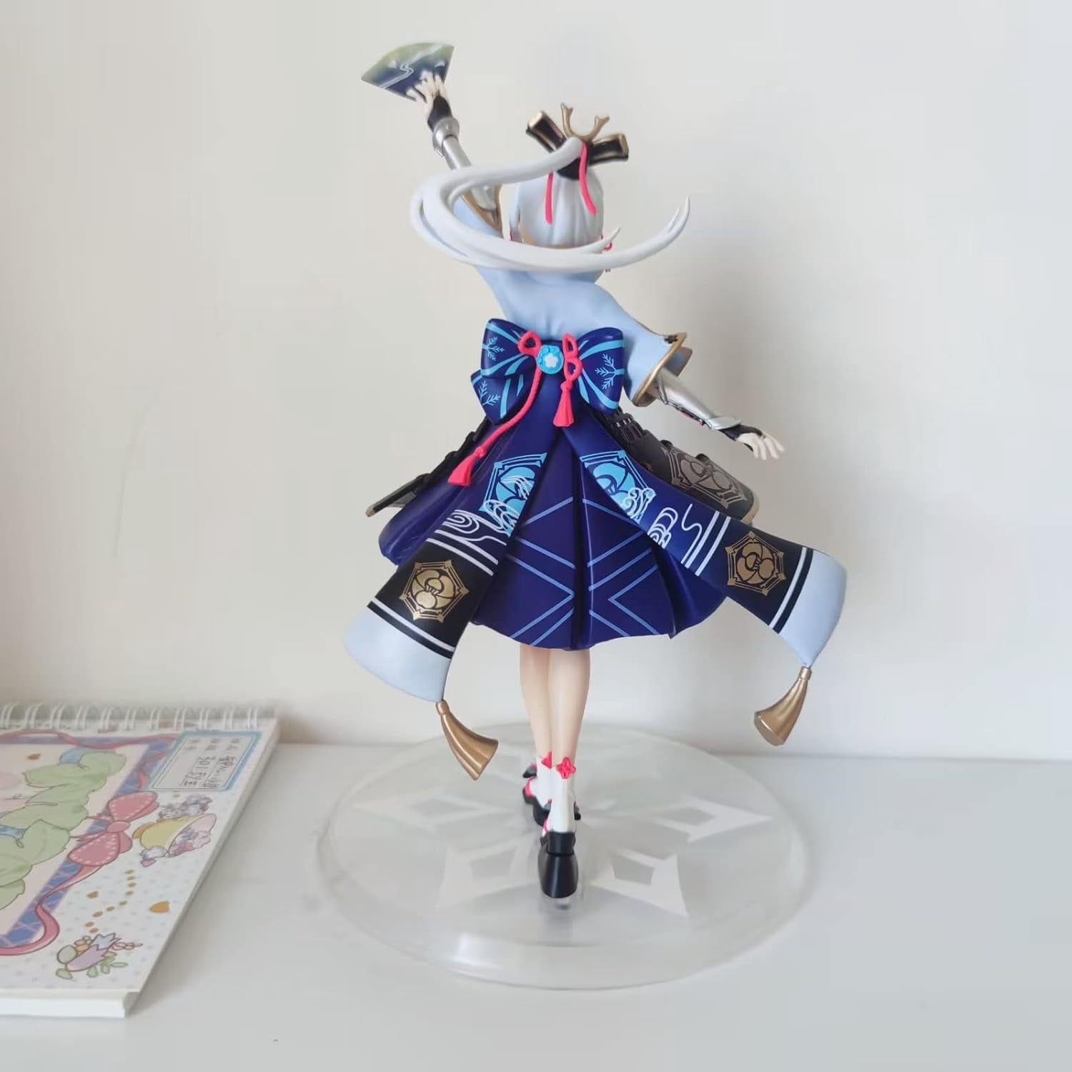 Ayaka Figure Taking A Fan Dancing Kamisato Ayaka Action Figures 23cm/9.1inch PVC Collectible Handicrafts Souvenirs for Anime Fans Gifts