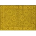 thumbnail image 1 of Ahgly Company Machine Washable Indoor Rectangle Oriental Yellow Traditional Area Rugs, 5' x 8', 1 of 4