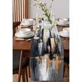 thumbnail image 4 of Boanket Vintage Building Table Runner - 36 Inch Long, Kitchen Dining Table Runner Dresser Scarves, Modern Abstract Ombre City Oil Painting Farmhouse Decor for Coffee Tables Wedding Party Banquet, 4 of 8