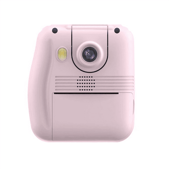 Flip Lens Kids Portable Printer Thermal Paper Stickers Paper Mini Printers Multi-Function Digital Small SLR Pink
