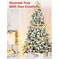 thumbnail image 3 of SUGIFT 6.5ft Premium Christmas Tree, Snow Flocked Pine 1000 Branches with 250 Warm White Lights, 3 of 7