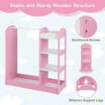 thumbnail image 4 of Kepooman Wardrobe Closet, Bedroom Armoire, Kids Dress Up Storage with Mirror-Pink, 4 of 9