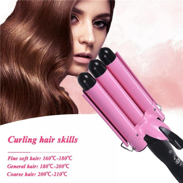 Bullpiano 3 Barrel Crimper Iron/ Hot Rollers/ Hair Curler/ Curling Iron /  Styling Tools & Appliances/ Hair Waver/ Heatless Curling Rod Headband -  