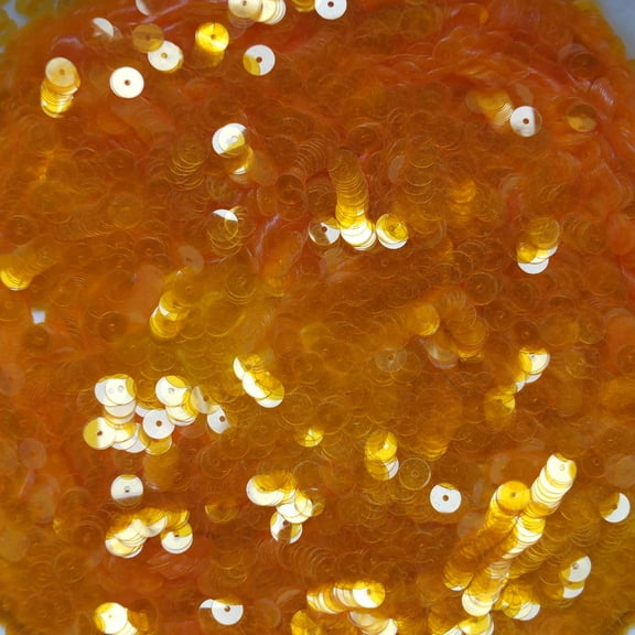 Golden Yellow Sequins 6mm Transparent See-Thru Made in USA