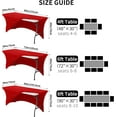 thumbnail image 4 of GFDYREE Spandex Tablecloth 4FT Stretch Table Cover Fitted Rectangular Tables, Universal Stretch Patio Table Cloth for Wedding, Banquet, Party and Event（Red, 4FT, 4 of 7