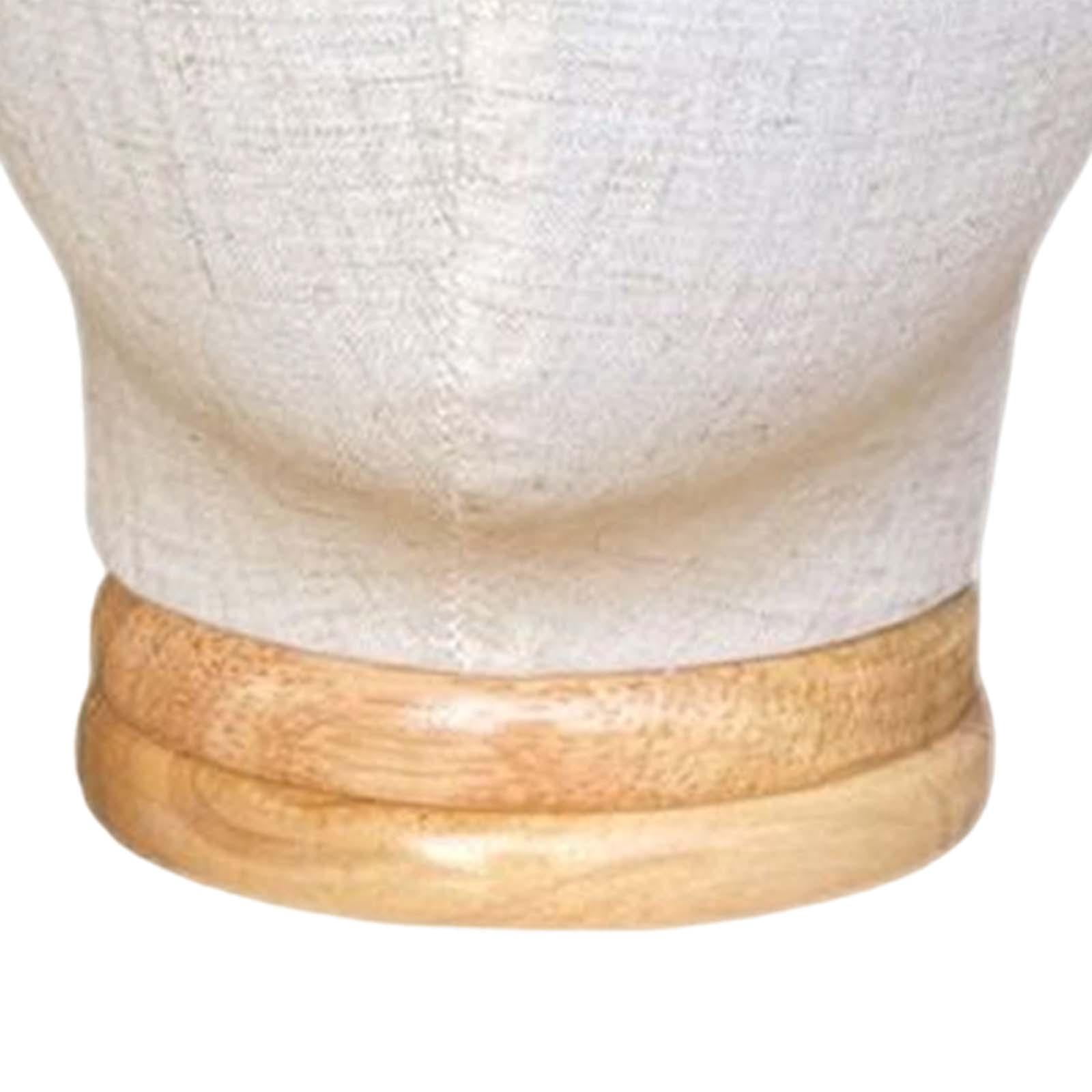 Manikin Head Wood Base Costume Prop Model Display Rack ,Salon Styling Tools, Organizer ,Stable, Head Model, for Headdress Headphone Hat Pluggable pin