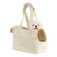 thumbnail image 1 of Bolsa de transporte para mascotas ONECUTE para perros pequeños, gatos y conejos, color beige, 1 of 8