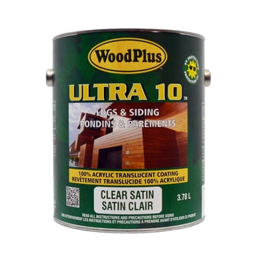 WoodPlus Ultra 10 Exterior Acrylic Translucent Wood Finish One Gallon #480 Woodsmoke