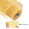 thumbnail image 3 of Unique Bargains PP Burlap Mesh 10' x 5 Yards Decorative Wrapping Ribbon, Gold 1 Roll, 3 of 5