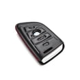 thumbnail image 3 of Vitodeco Leather Smar Key Fob Case Compatible with BMW 2, 3, 5, 6, 7, M Series, X1, X3, X4, X5, X6, X7 2014-2022 (4-Button, Black/Red), 3 of 5