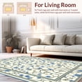 thumbnail image 2 of ODIKA 3'x5' Machine Washable Non-Slip Area Rug, Delicate French Provincial Floral Vine Floor Covering High Traffic Rug, Ivory, 125855, 2 of 7