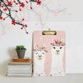thumbnail image 5 of FMSHPON Cute Llamas Pink Clipboard Hardboard Wood Nursing Clip Board and Pull for Standard A4 Letter 13x9 inches, 5 of 5