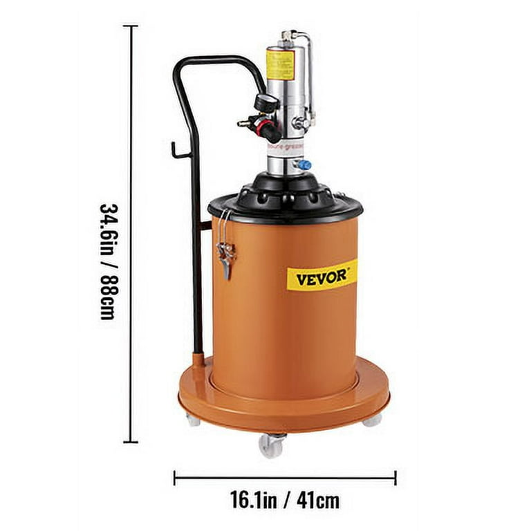 VEVOR 5 Gallon Air Pneumatic Compressed Grease Pump Injector High Pressure  Filler 