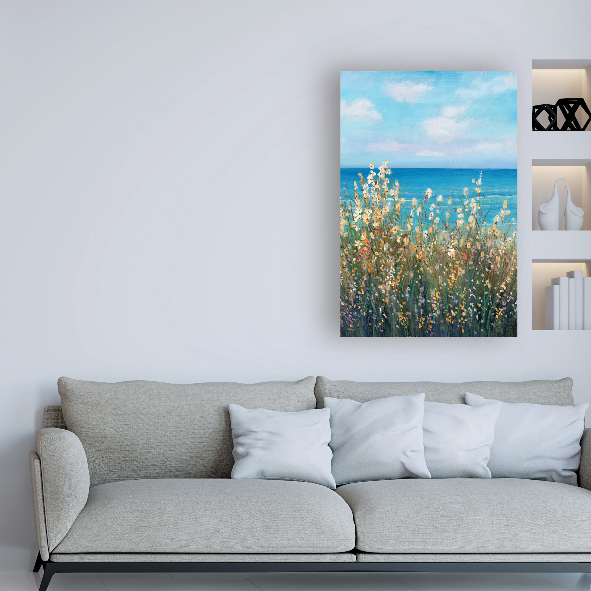 Trademark Fine Art 'Flowers at the Coast II' Canvas Art by Tim OToole